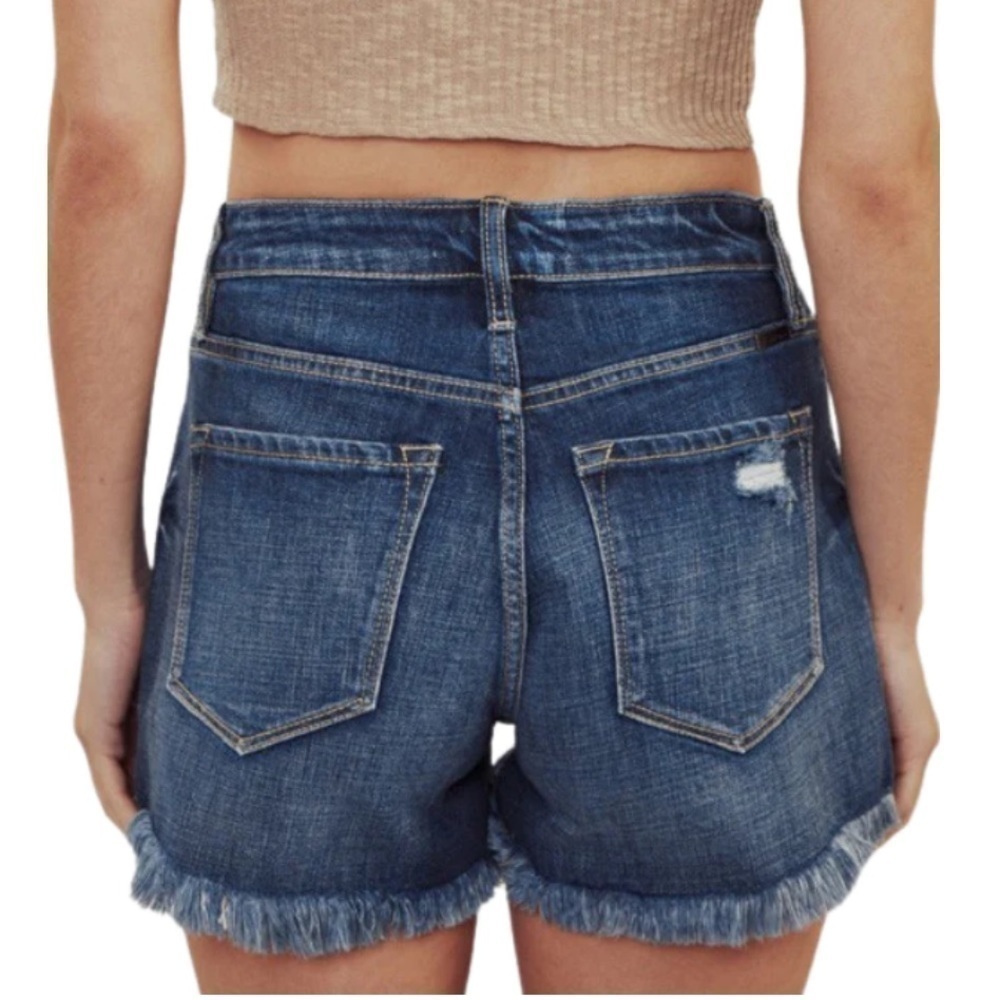 KANCAN High Rise Distressed Jean Shorts Sz 28